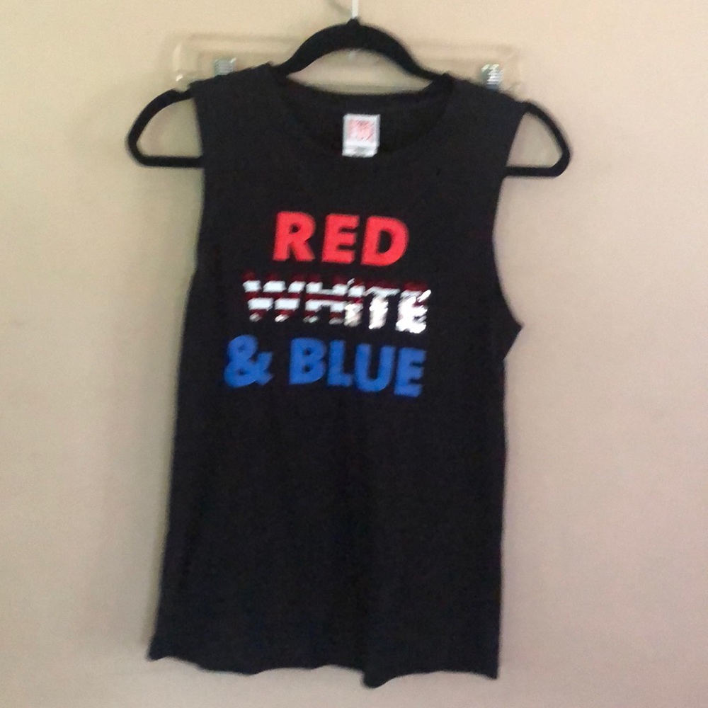 Red, White and Blue tank.
